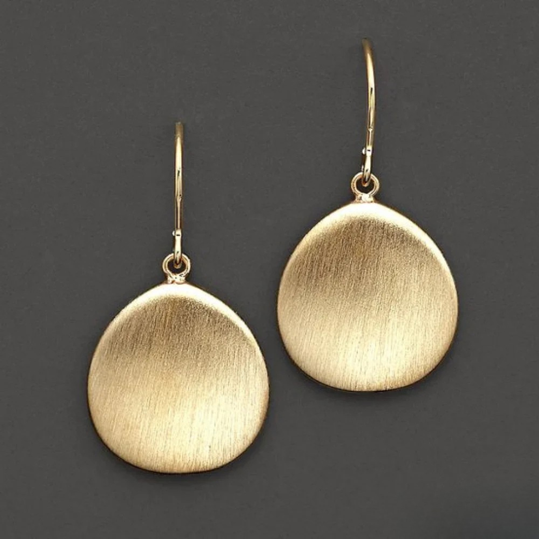 Vintage Gouden Plaat Oorbellen