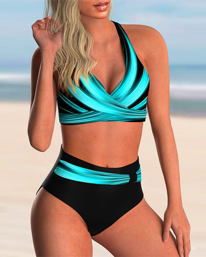 Victoria | Bikiniset met kruisdetail en print