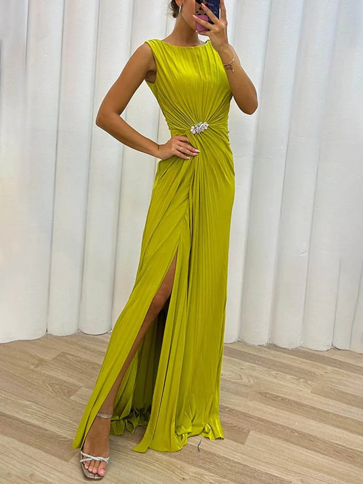 Davina - Geplooide Maxi Avondjurk