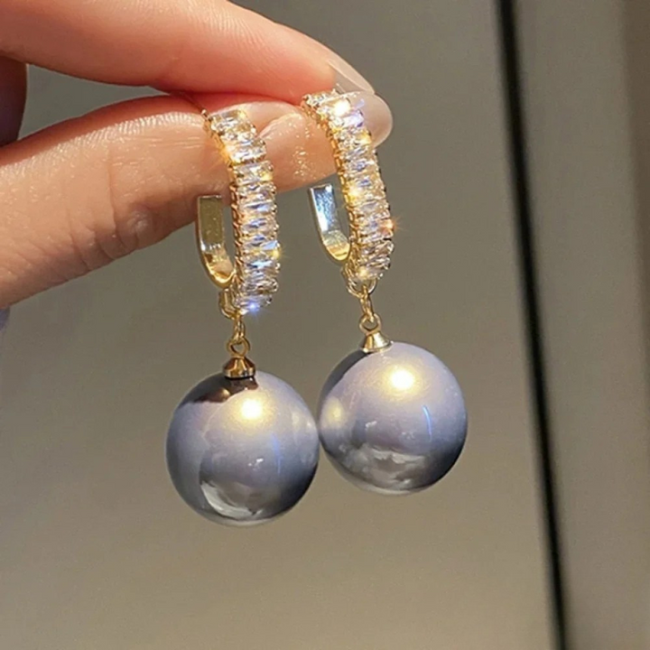 Luxe Oorbellen met Parel en Zirkonia