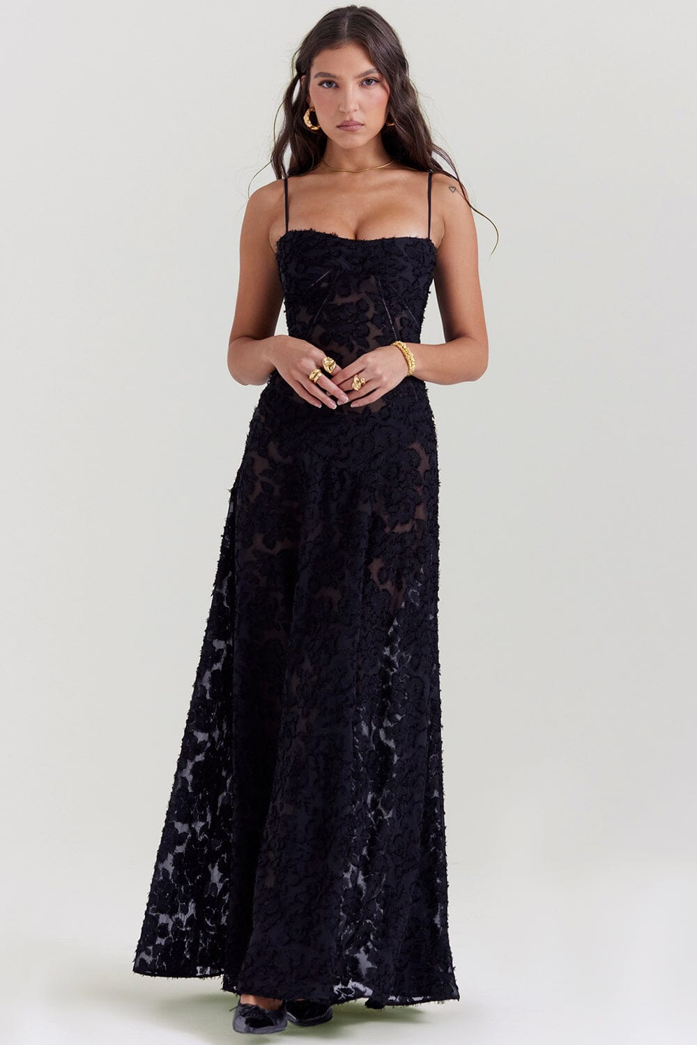 Alessia™ | Bloemen Geborduurde Jurk