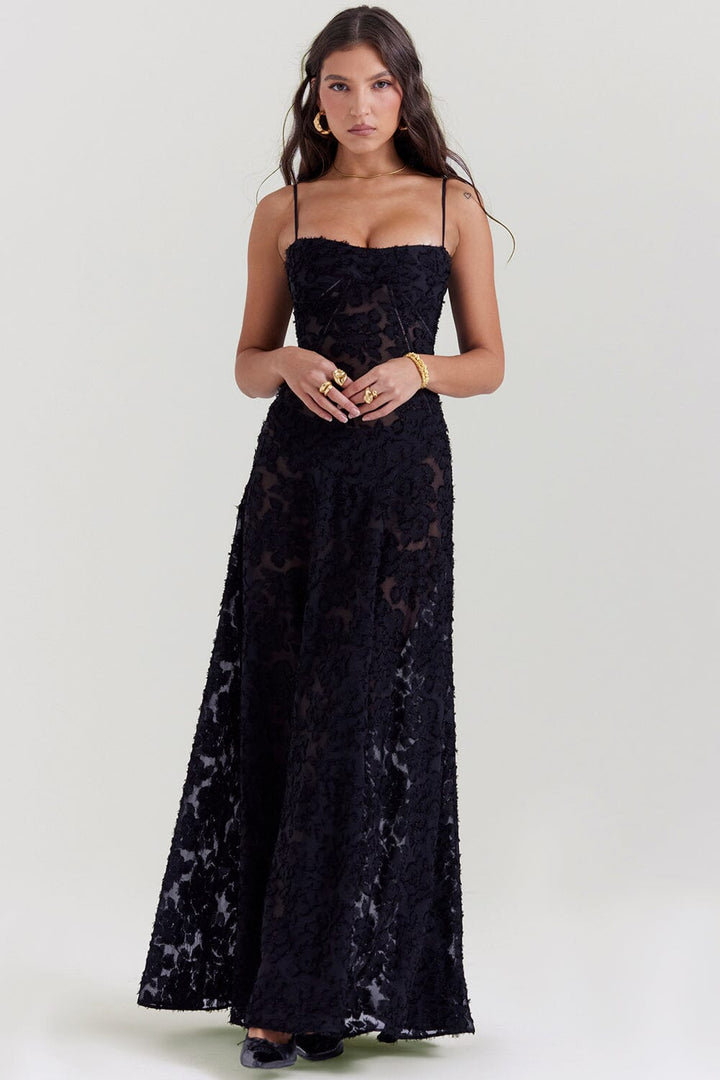Alessia™ | Bloemen Geborduurde Jurk