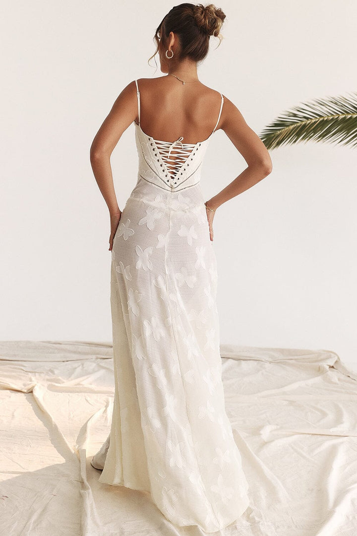 Alessia™ | Bloemen Geborduurde Jurk