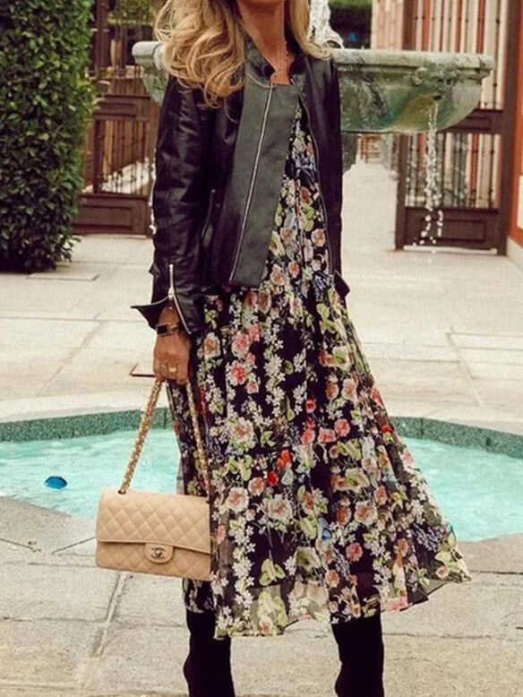 Calie™ | Bloemen Vintage Jurk