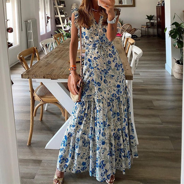 Dahlia™ | Bloemen Maxi Jurk