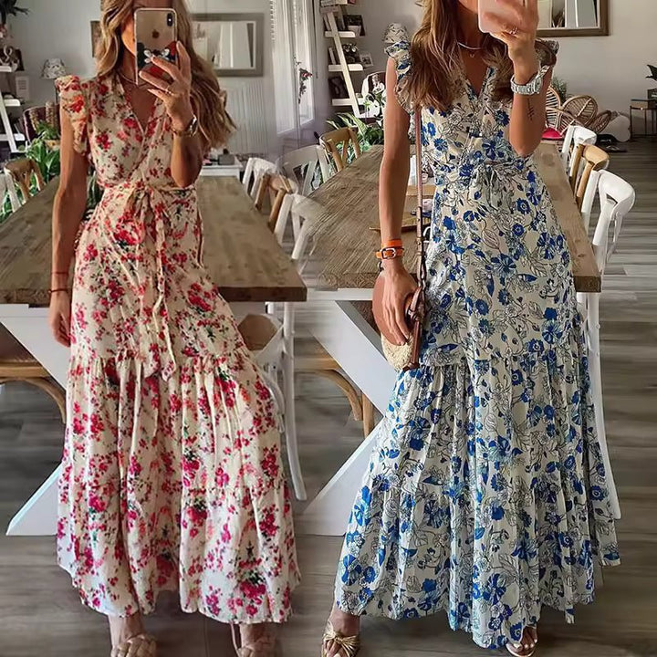 Dahlia™ | Bloemen Maxi Jurk
