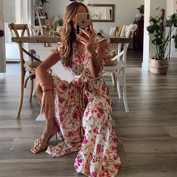 Dahlia™ | Bloemen Maxi Jurk