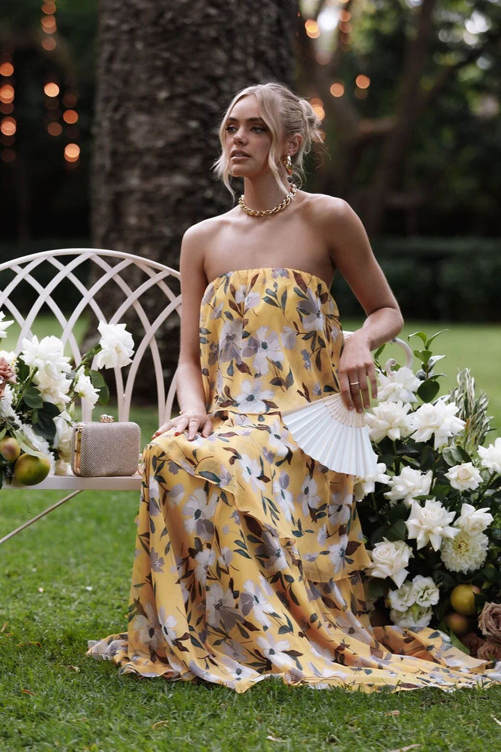 Elsie™ | Gelaagde Strapless Maxijurk
