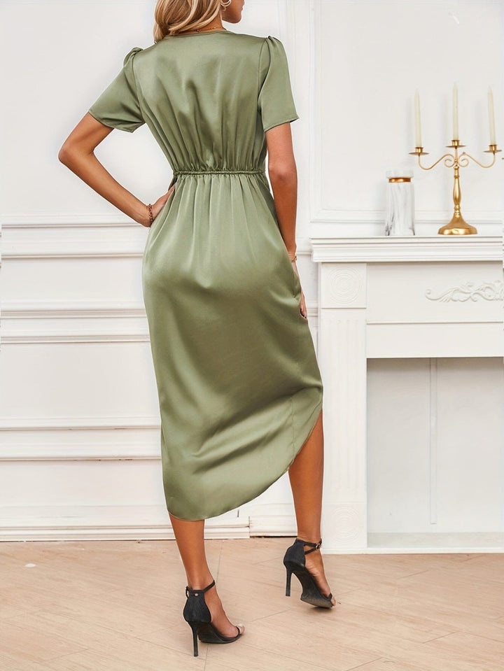 Floryn™ | Elegante Satijnen Wikkeljurk