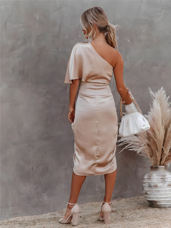 Kyra™ | Elegante Zijde Jurk met Splits