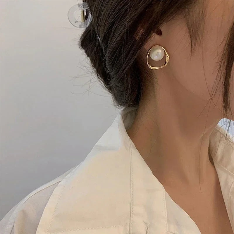 Emma vintage parel oorbellen