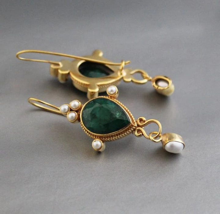 Gaby vintage oorbellen met parel