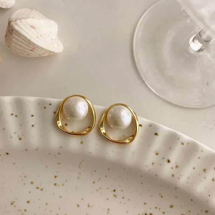 Emma vintage parel oorbellen