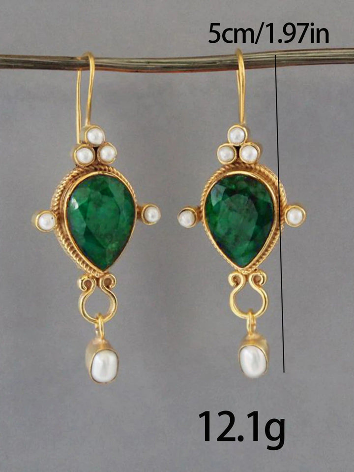 Gaby vintage oorbellen met parel