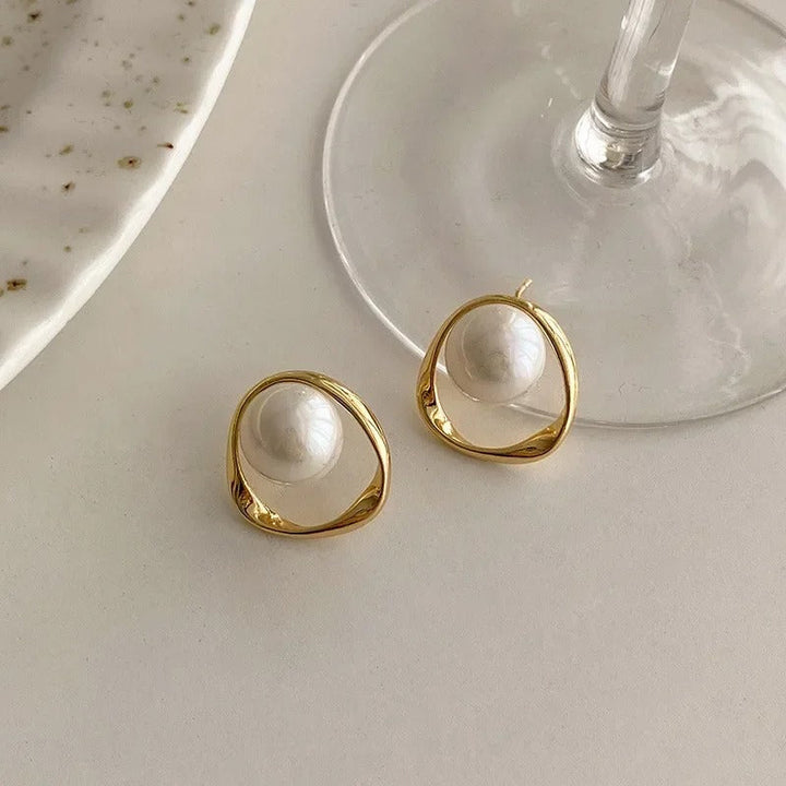Emma vintage parel oorbellen