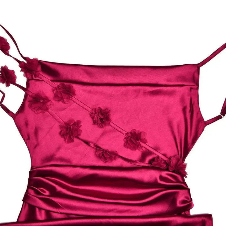 Nina™ | Luxe Zijde Feestjurk met Ruches