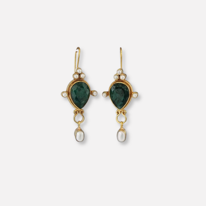 Gaby vintage oorbellen met parel