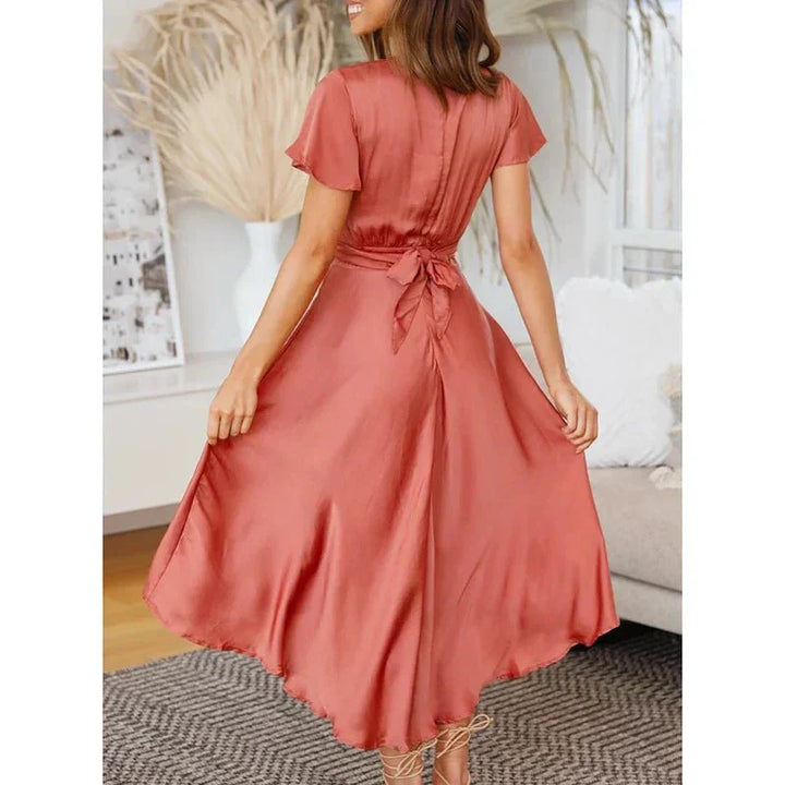 Rosella™ | Elegante Flutter-Mouw Midi Jurk