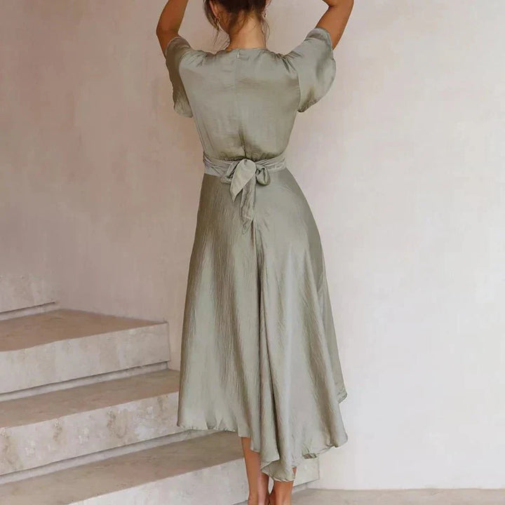 Rosella™ | Elegante Flutter-Mouw Midi Jurk