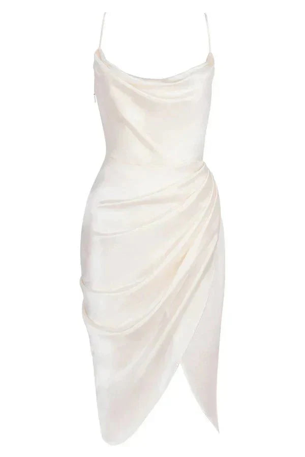 Scarlett™ | Luxe Zijde Maxi Jurk met Korset