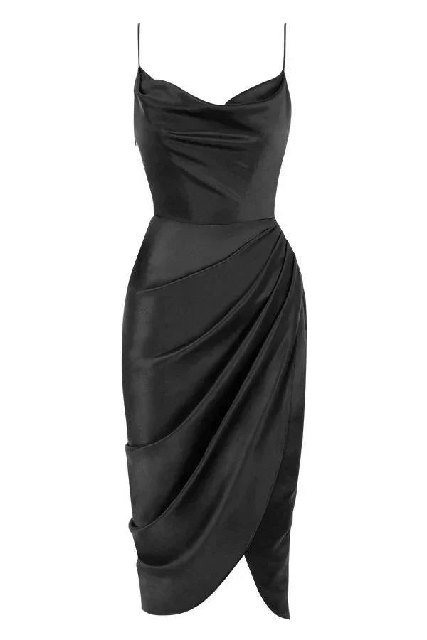 Scarlett™ | Luxe Zijde Maxi Jurk met Korset