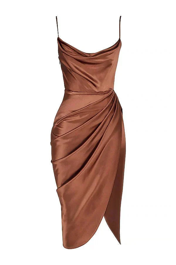 Scarlett™ | Luxe Zijde Maxi Jurk met Korset