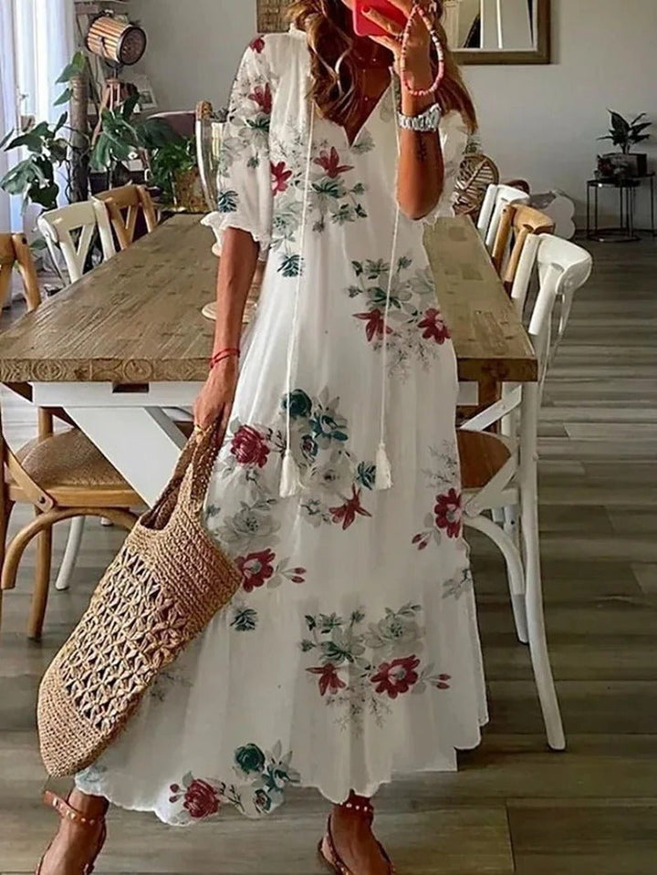 Tayla™ | Zomerse Jurk met Bloemenprint