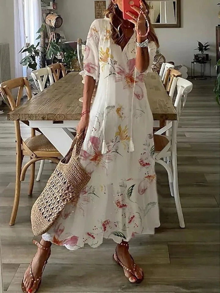 Tayla™ | Zomerse Jurk met Bloemenprint