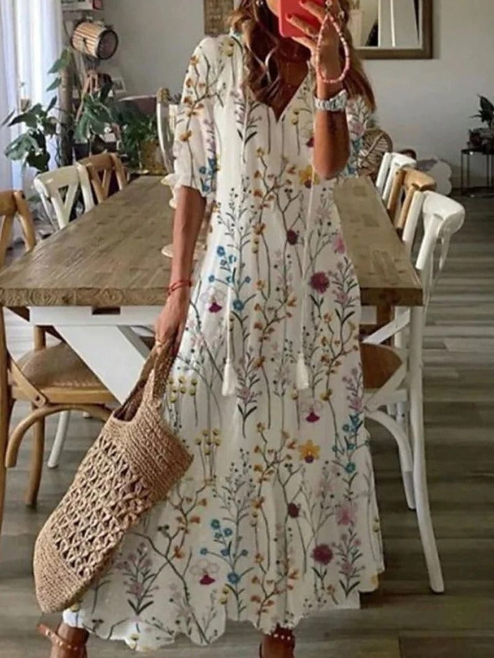 Tayla™ | Zomerse Jurk met Bloemenprint