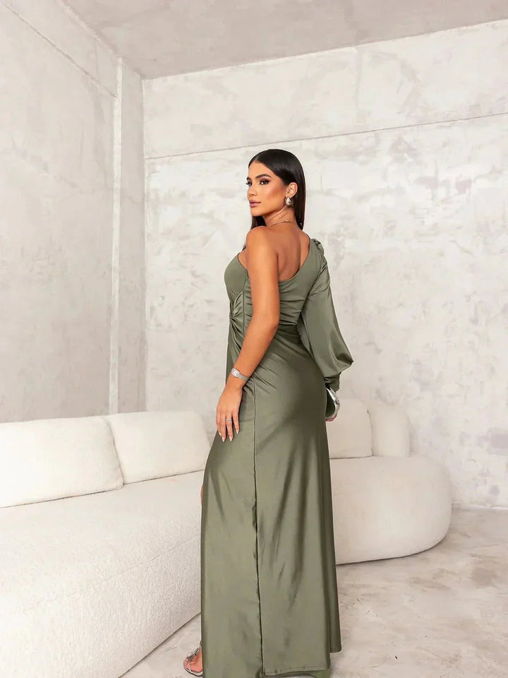 Victoria™ | Elegante Zijden Jurk met Split